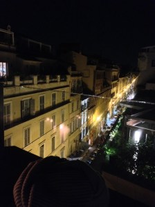 The view from the roof top bar