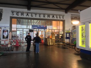 Our tour departed by the gates set up for the Syrian refugee crisis. Interesting.