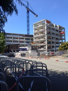 The college of business halfway demolished!