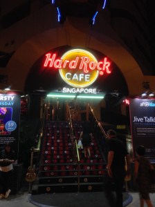 Hard Rock Singapore! Almost felt like we were walking into a strip club
