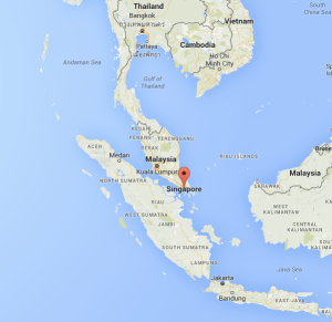This is the geographical location of Singapore